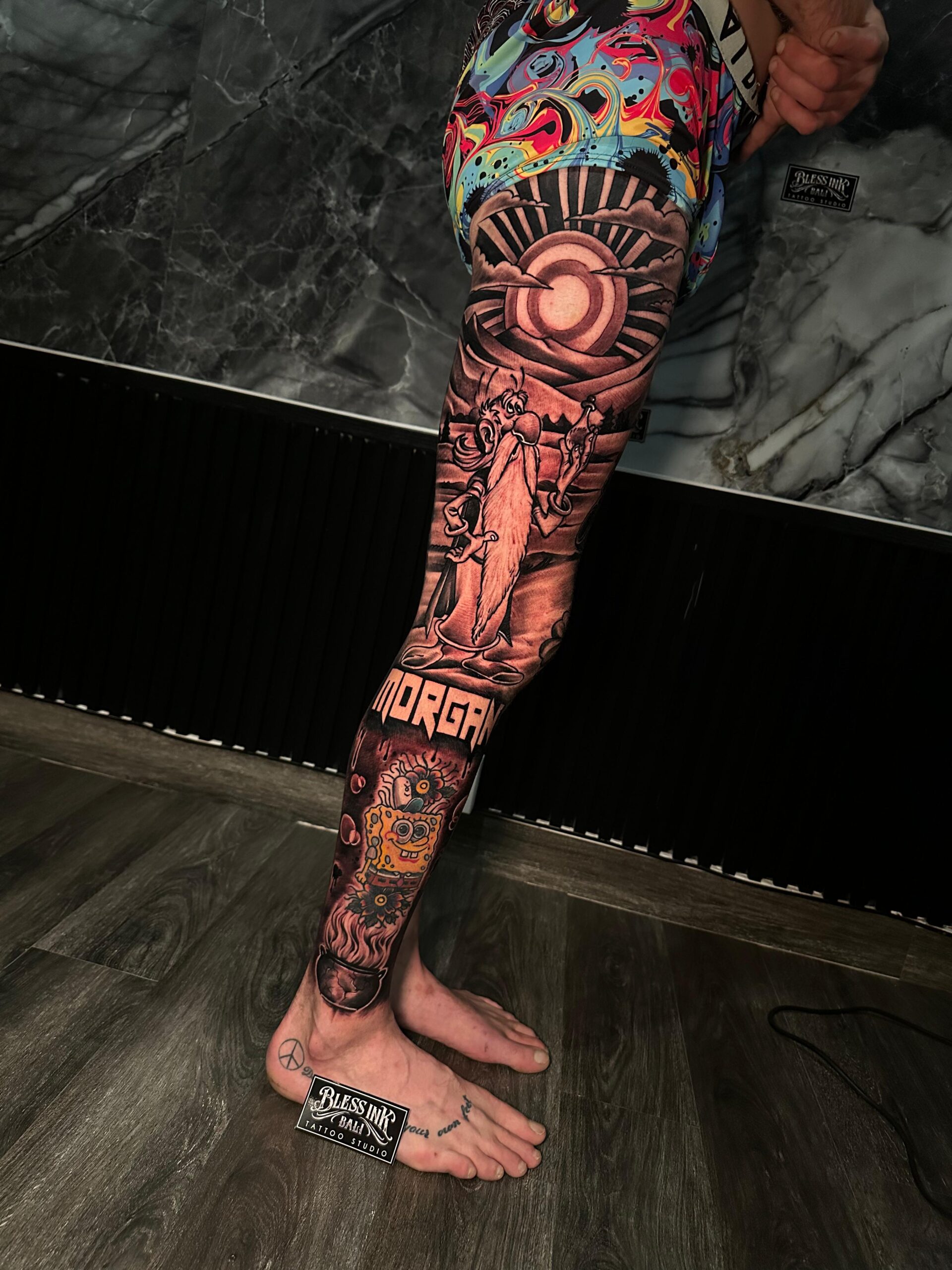 Full Leg Sleeve Tattoo