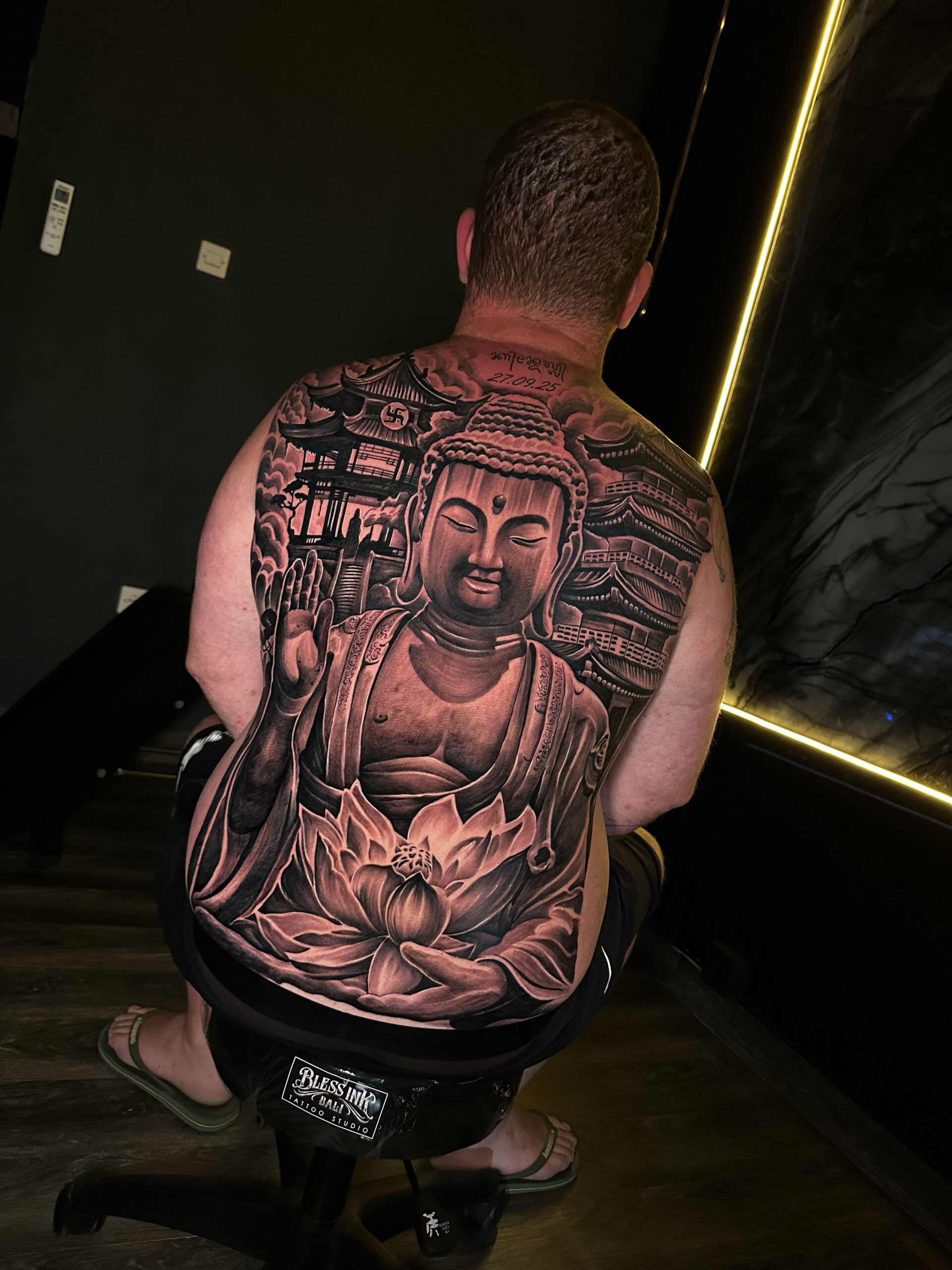 Full Back Buddha and Temple
