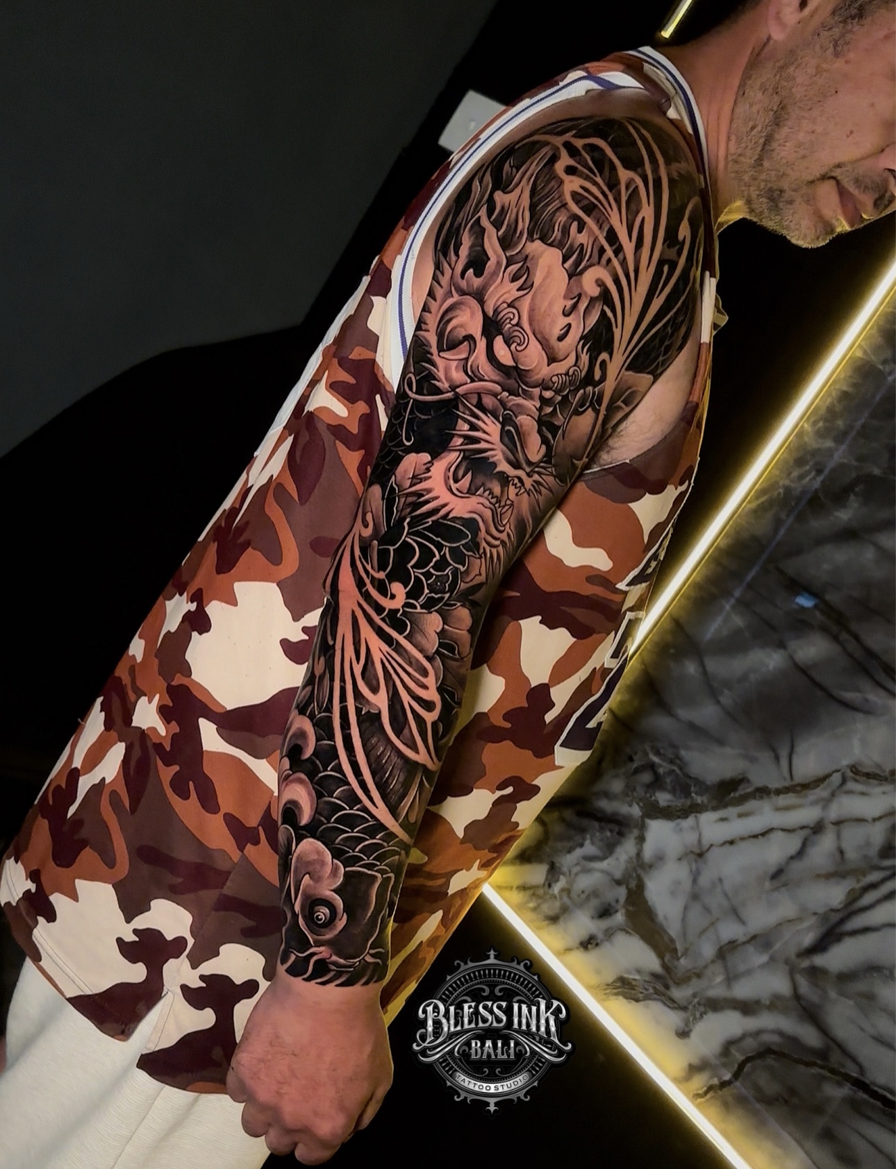 Full Arm Sleeve Japanese Oriental Tattoo
