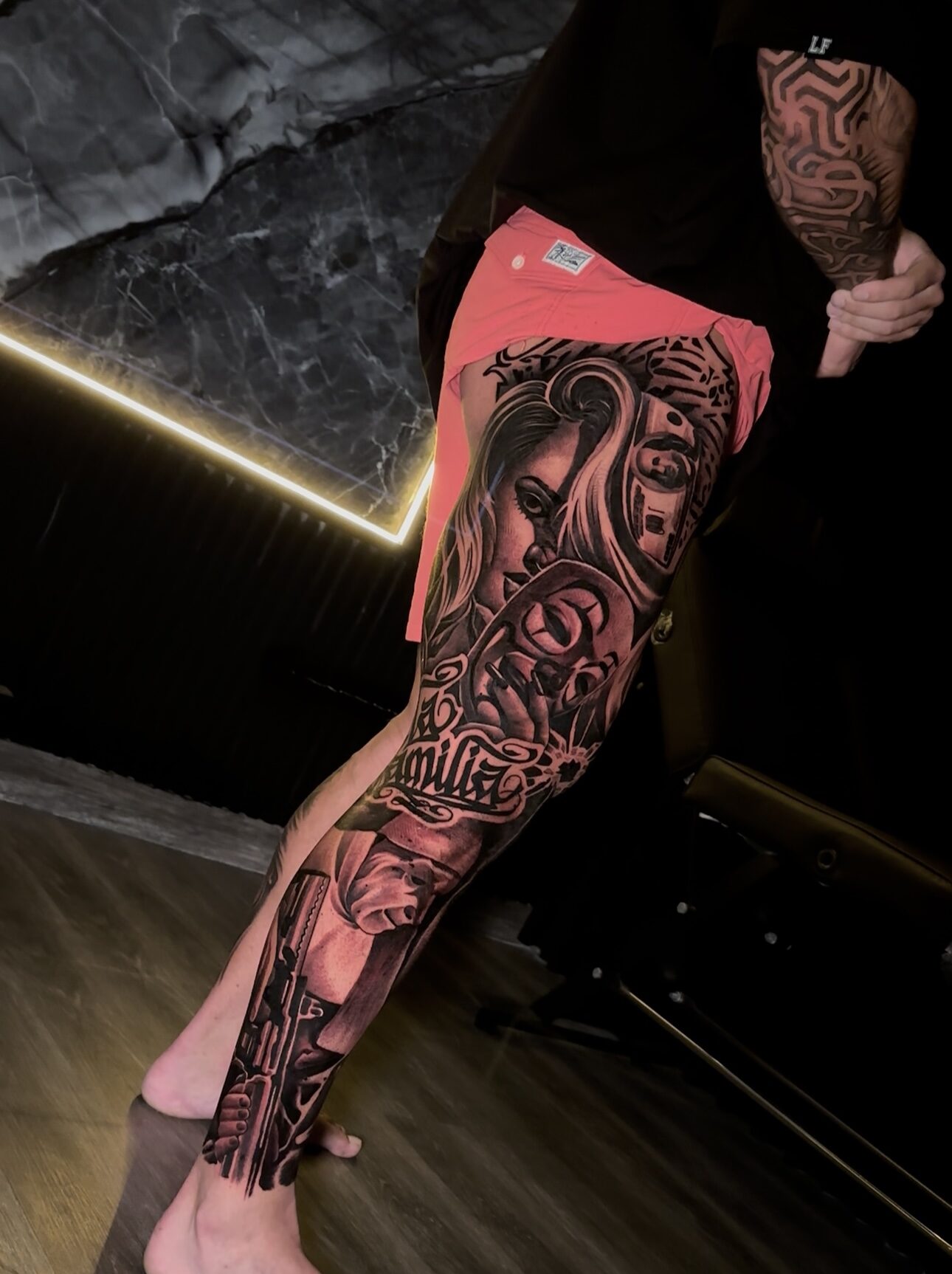 Full Leg Chicano done